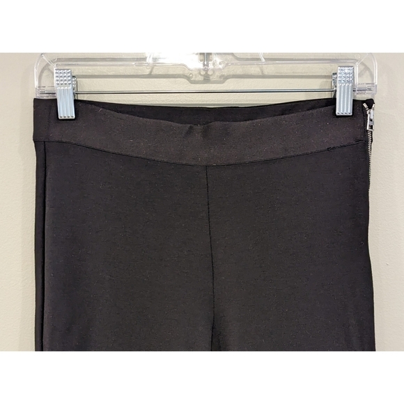 Everlane Black Side Zipper Elastic Waist Flat Front Pants Size 2 - Picture 2 of 5
